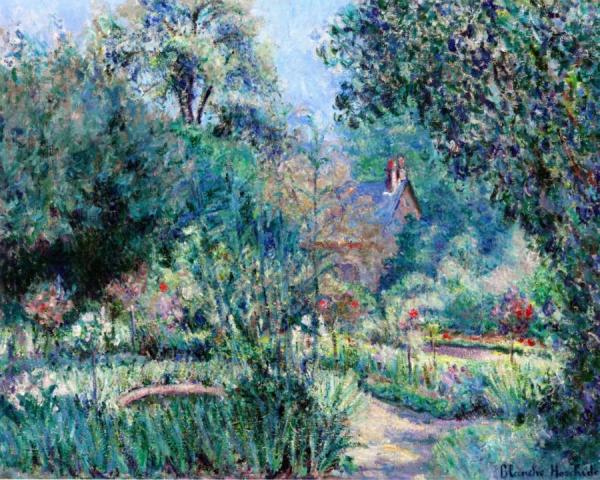 Blanche Hoschedé-monet Claude Monet's Garden At Giverny Oil Painting ...