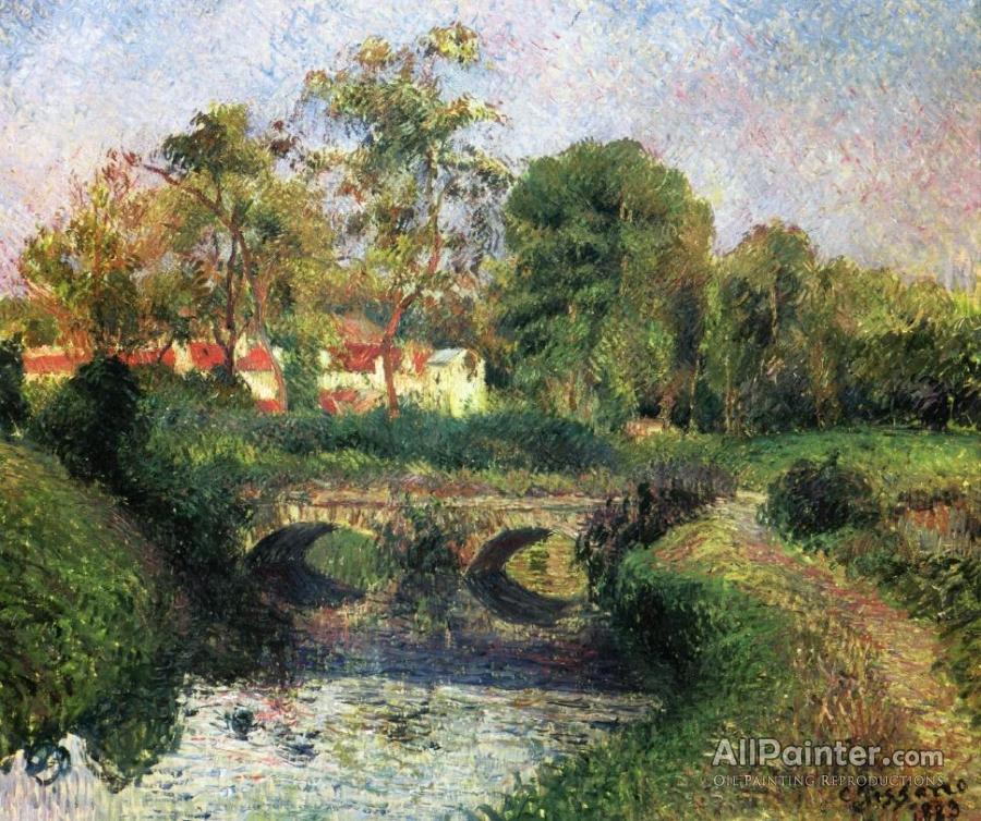 Camille Pissarro Little Bridge On The Voisne Osny Oil Painting   Camille Pissarro Little Bridge On The Voisne Osny 244188 