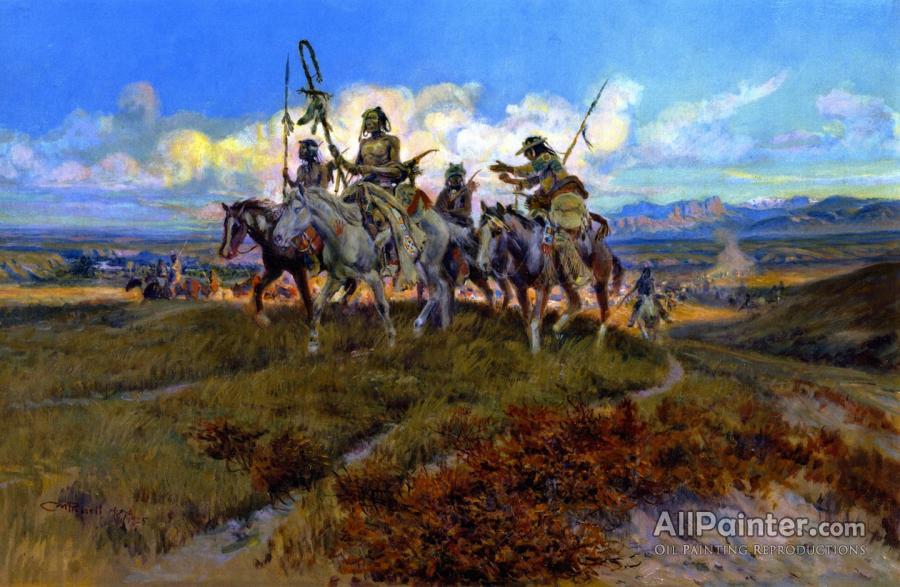 Charles Marion Russell Wolf Men Oil Painting Reproductions for sale ...