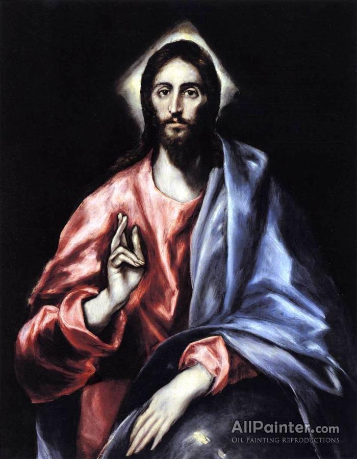 Misverstand Oh balans El Greco Christ As Saviour Oil Painting Reproductions for sale | AllPainter  Online Gallery