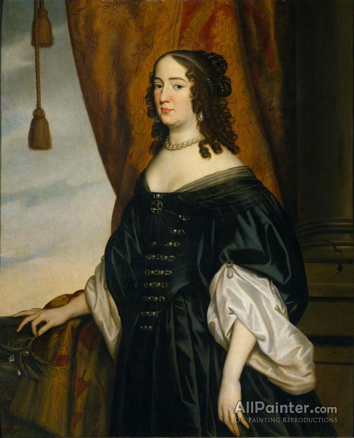 Gerard Van Honthorst Pendant Portrait Of Amalia Van Solms-braunfels Oil ...