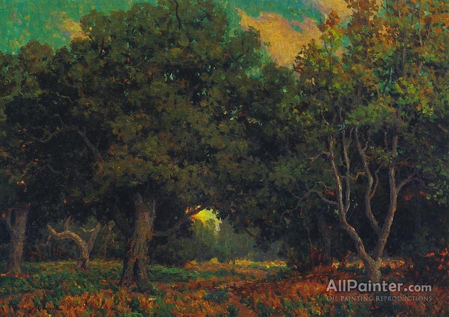 Granville Redmond Sunset Through The Trees Oil Painting Reproductions ...