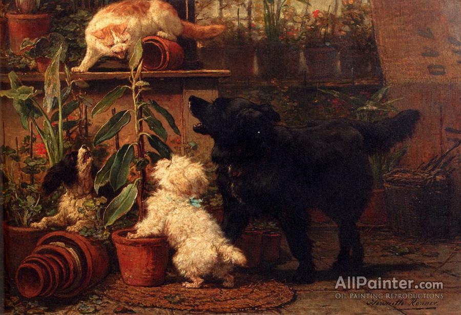 Pelgrim Ongewijzigd Tether Henriette Ronner-knip In The Greenhouse Oil Painting Reproductions for sale  | AllPainter Online Gallery