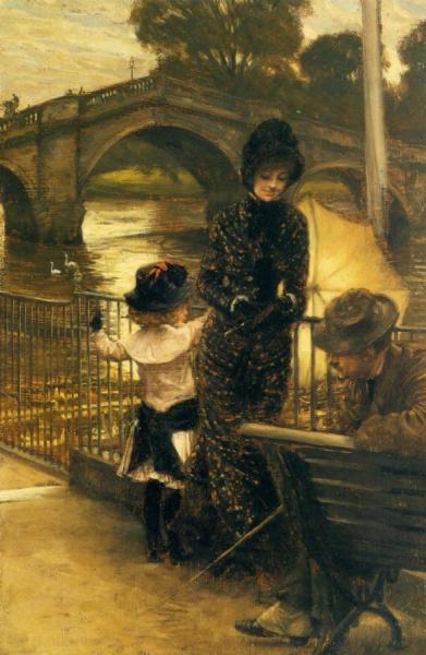 James Tissot The Thames Oil Painting Reproductions for sale