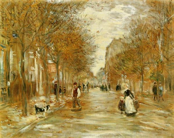 Jean-françois Raffaëlli Boulevard In Asnieres Oil Painting