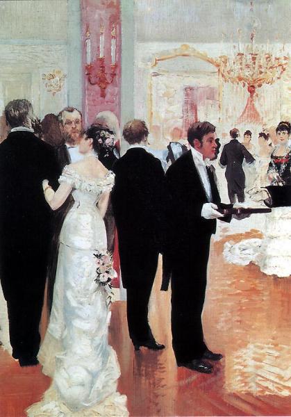 Oil Painting Replica Soiree Mondaine by Jean Georges Béraud (1849-1936,  France)