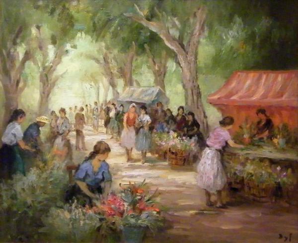 Marcel Dyf Garden Flowers Oil Painting Reproductions for sale 
