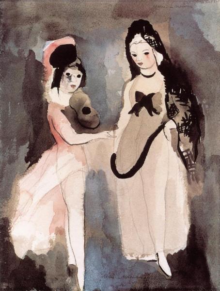 Marie Laurencin Young Woman With Dog Oil Painting Reproductions 