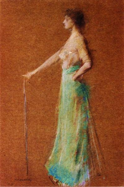 Thomas Wilmer Dewing Before The Mirror Oil Painting Reproductions