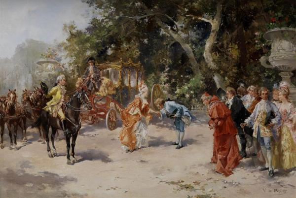 The Chess Game oil painting reproduction by Vicente Garcia de Paredes 
