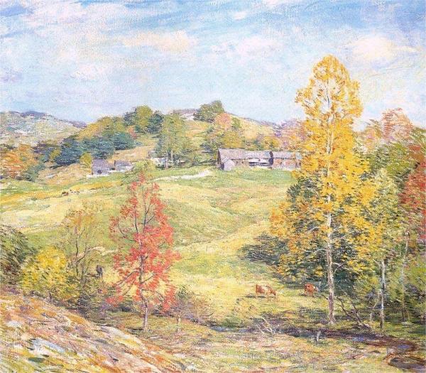 Willard Leroy Metcalf Morning Shadows Oil Painting Reproductions